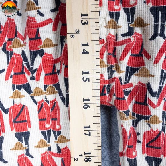 Arborist One-Piece Sleepwear Red White Cotton Blend Mountie Baby Size 2-3M - Picture 6 of 9